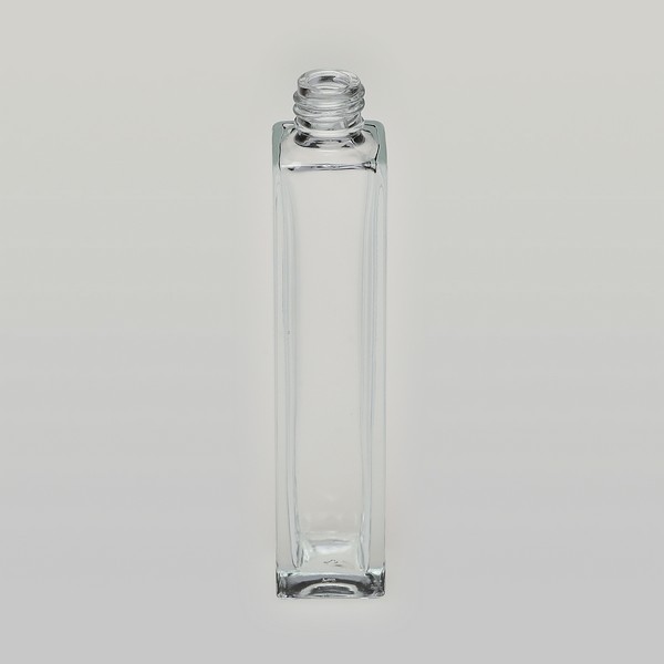 1 7 Oz 50ml Deluxe Sharp Square Clear Glass Bottle Heavy Base Bottom