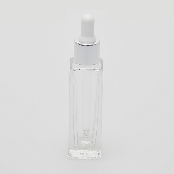 BulkPerfumeBottles.com| 1 oz (30ml) Deluxe-Sharp Square Clear Glass ...