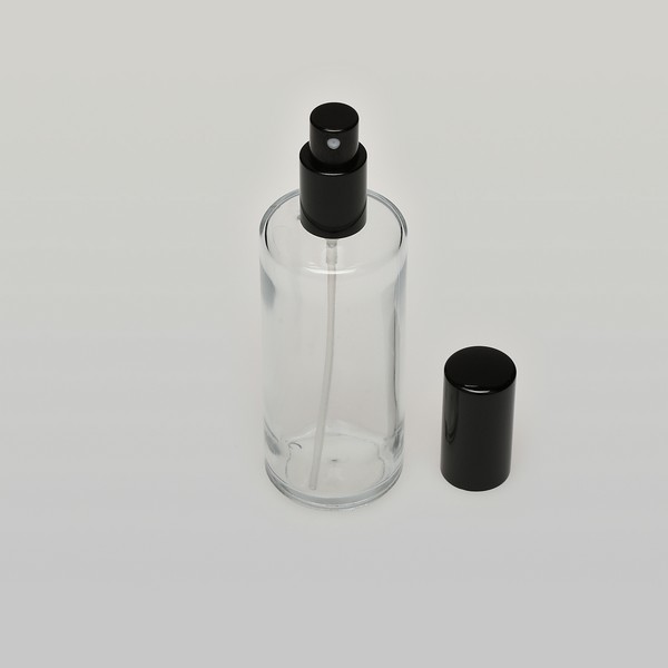 Clear Cylinder Glass Bottle 