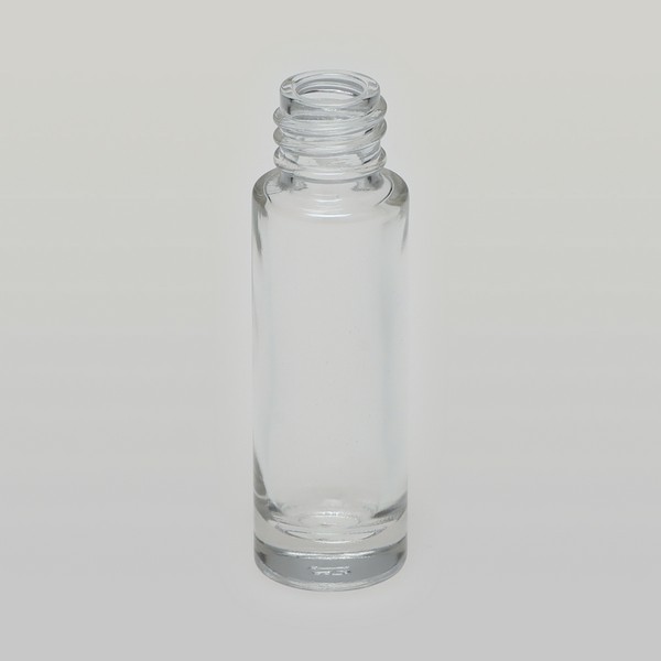 Old Small Clear Glass Bottle 6 x 2 3/8 x 1 w/Embossed Sides 5