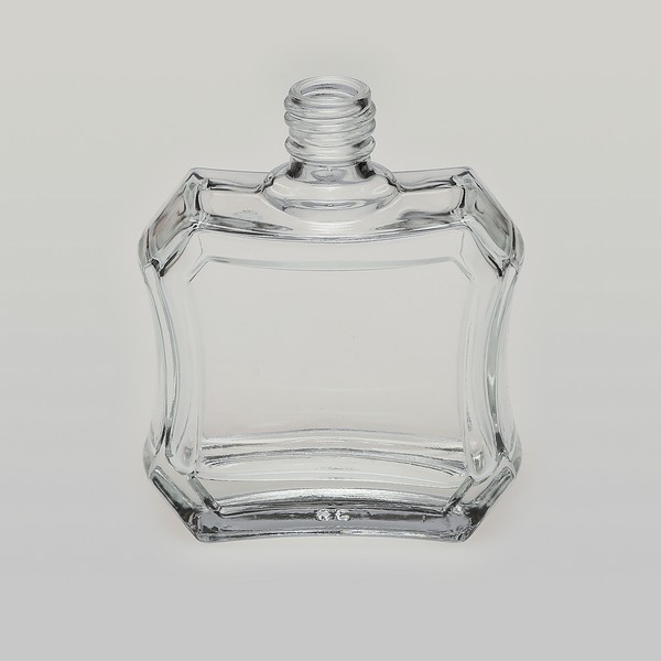 Glass decanter with lid, 9” tall