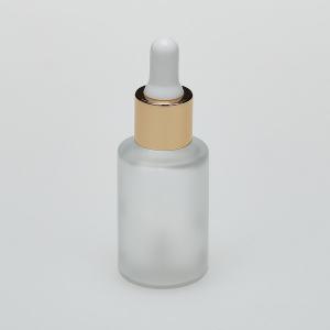 1 oz Frosted Glass Bottle with White Dropper