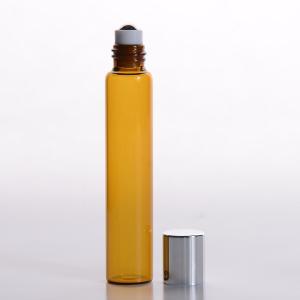 2 ml Amber Glass Roller Bottles with Stainless Steel Roll On