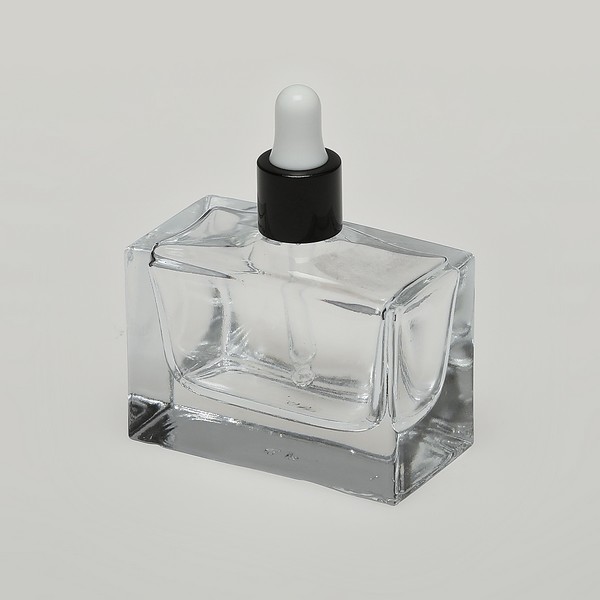 1oz 1.7oz 3.4oz Square Cube Wholesale Transparent Glass Bottle