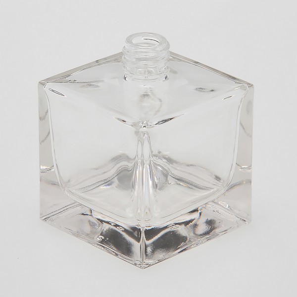 3.4 oz (100ml) Deluxe Square Clear Glass Bottle (Heavy Base Bottom)