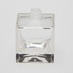 3.4 oz (100ml) Super Deluxe Cube-Shaped Clear Glass Bottle (Heavy Base Bottle)