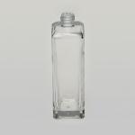 4 oz (120ml) Tall Square Clear Glass Bottle