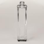 3.4 oz (100ml) Elegant Tall Square Clear Glass Bottle (Heavy Base Bottom)