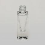 1/6 oz (5ml) Clear Glass Deluxe Square Bottle with Heavy Base Bottom