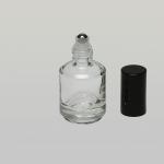 1/2 oz (15ml) Deluxe Cylinder Glass Bottle (Heavy Base Bottom) with Stainless Steel Rollers and Color Caps