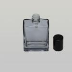 2 oz (60ml) Splash-on Smoked-Square Glass Bottle with Orifice/Color Caps